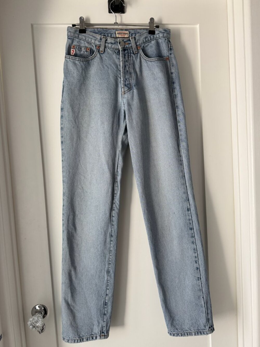 Vintage Guess Jeans USA Made Light Wash 90s Straight Leg High Rise Size 29